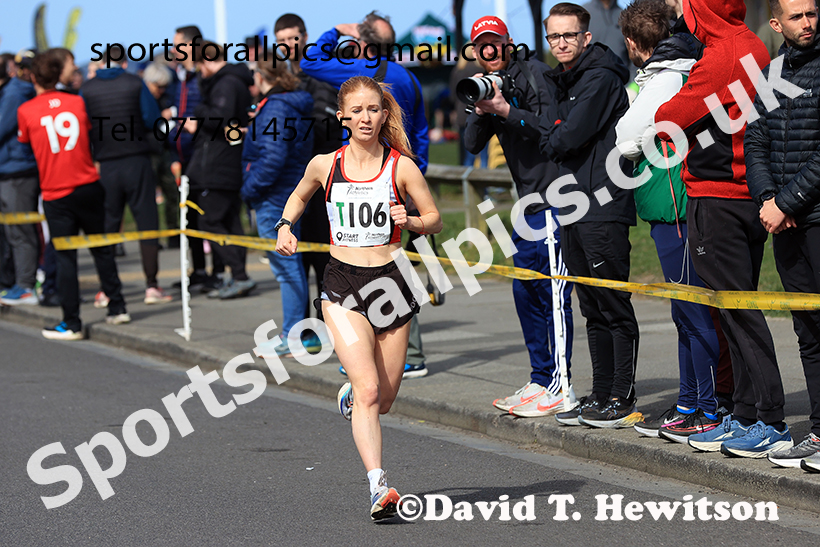 Senior womens Northern 6 Stage Road Relay, 2025 Northern 12 and 6 Stage Road Relays and Junior 5k, Redcar. Photo: David T. Hewitson/Sports for All Pics